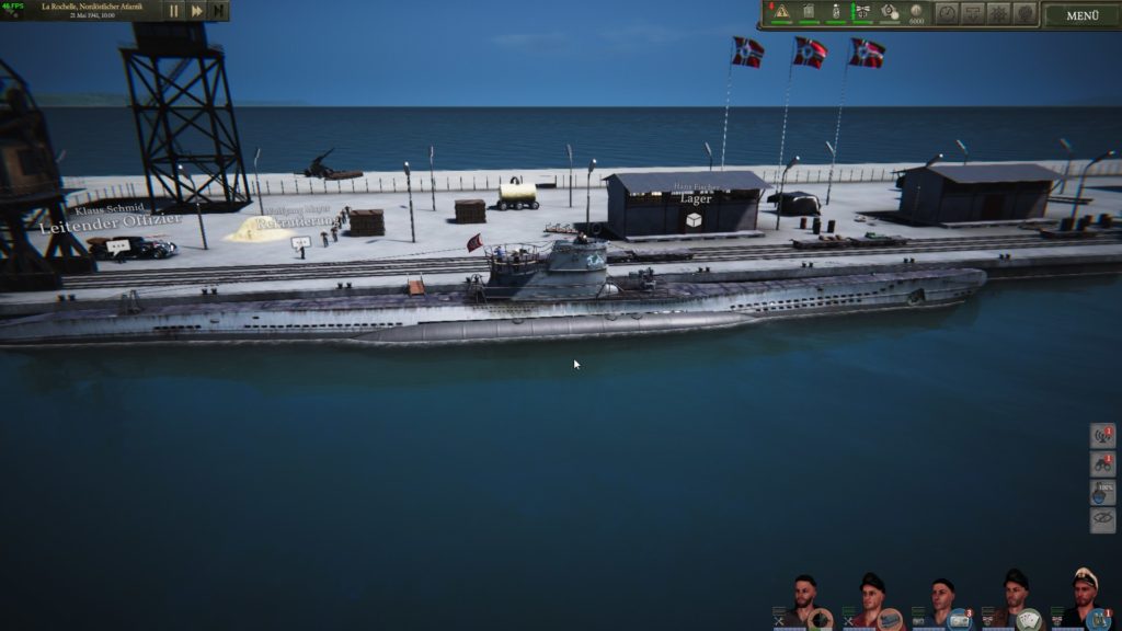 U-96 liegt im Hafen